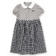 学校説明会 お受験 前開き ワンピース 女の子 半袖 子供服 チェック柄ドッキングワンピース 90 95 100 110 120 130cm (8336-2303) CHOPIN/ショパン