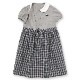 学校説明会 お受験 前開き ワンピース 女の子 半袖 子供服 チェック柄ドッキングワンピース 90 95 100 110 120 130cm (8336-2303) CHOPIN/ショパン