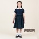 学校説明会 お受験 前開き ワンピース 女の子 半袖 子供服 チェック柄ドッキングワンピース 90 95 100 110 120 130cm (8336-2303) CHOPIN/ショパン