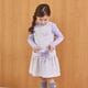 【新色／近日入荷】ポシェット付きファンシーツイードジャンパースカート 110 120 130 140 (2576-7309) CHOPINblue/ショパンブルー
