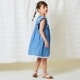 【TIMEセール55％OFF】デニム風フリル切替ワンピース 110 120 130 140cm (2436-7352) CHOPINblue/ショパンブルー