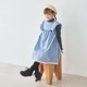 【TIMEセール55％OFF】デニム風フリル切替ワンピース 110 120 130 140cm (2436-7352) CHOPINblue/ショパンブルー