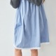 【TIMEセール55％OFF】デニム風フリル切替ワンピース 110 120 130 140cm (2436-7352) CHOPINblue/ショパンブルー
