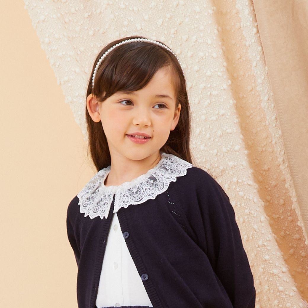 NEW【セール50%OFF】チュールレース襟ブラウス 100 110 120 130cm (8373-8305) CHOPIN/ショパン