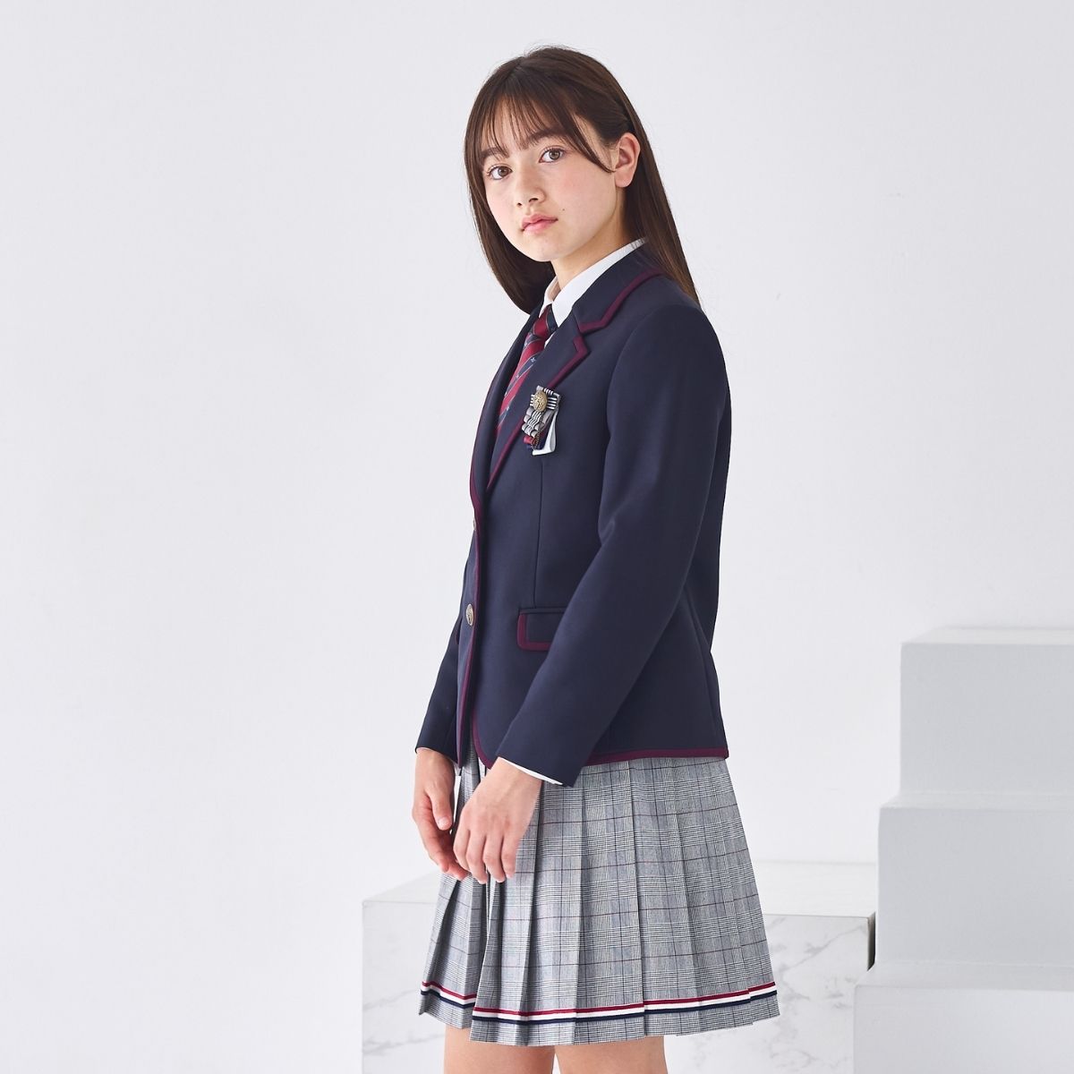 【SALE35%OFF】パイピングジャケットスクールスーツ 150 160 165cm (4901-2597/2471-2555) CHOPINblue/ショパンブルー