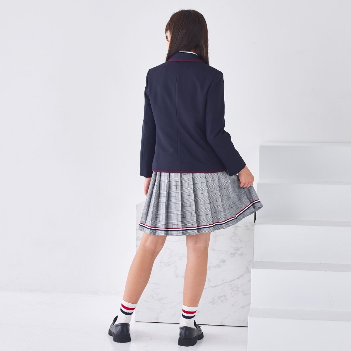 【SALE35%OFF】パイピングジャケットスクールスーツ 150 160 165cm (4901-2597/2471-2555) CHOPINblue/ショパンブルー