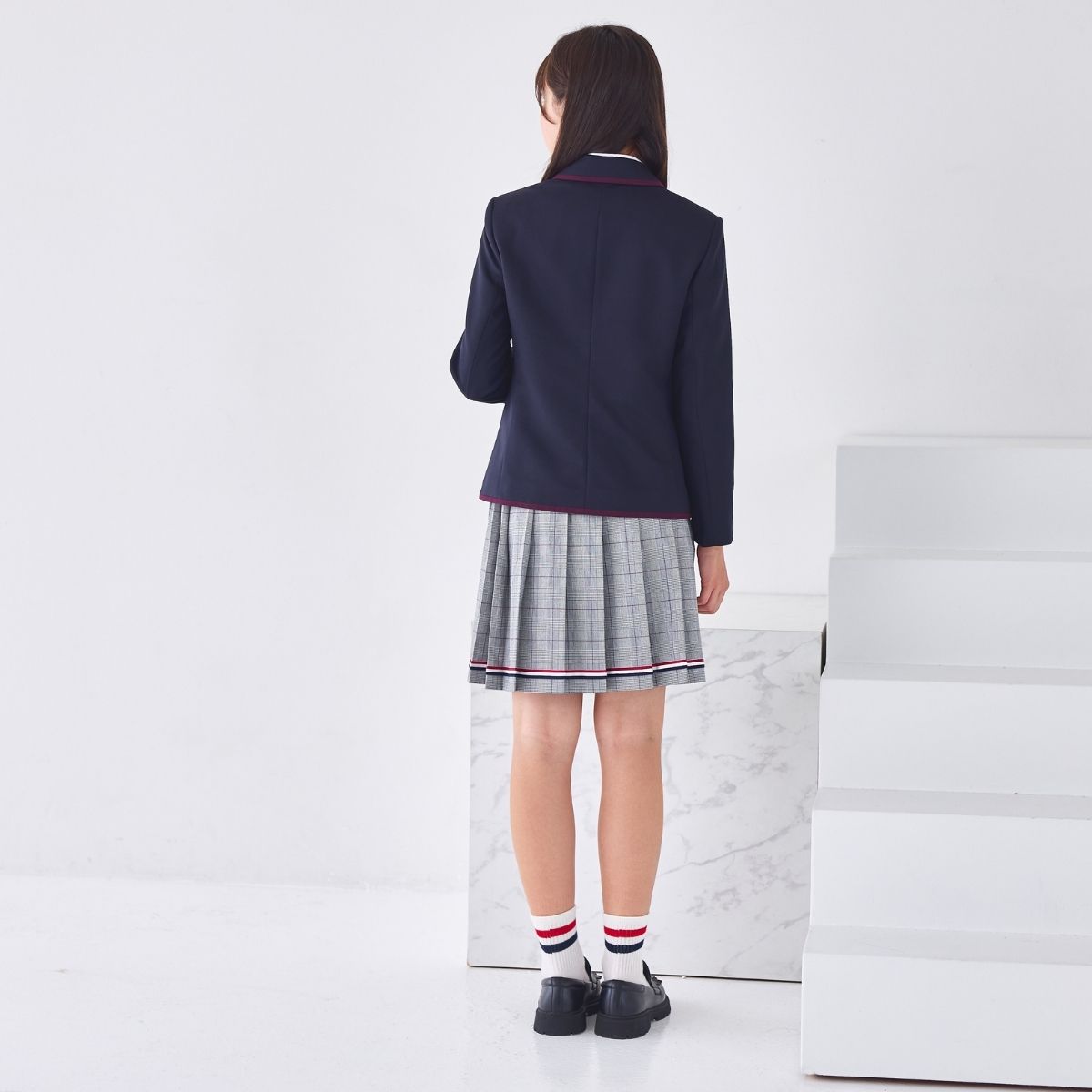 【SALE35%OFF】パイピングジャケットスクールスーツ 150 160 165cm (4901-2597/2471-2555) CHOPINblue/ショパンブルー