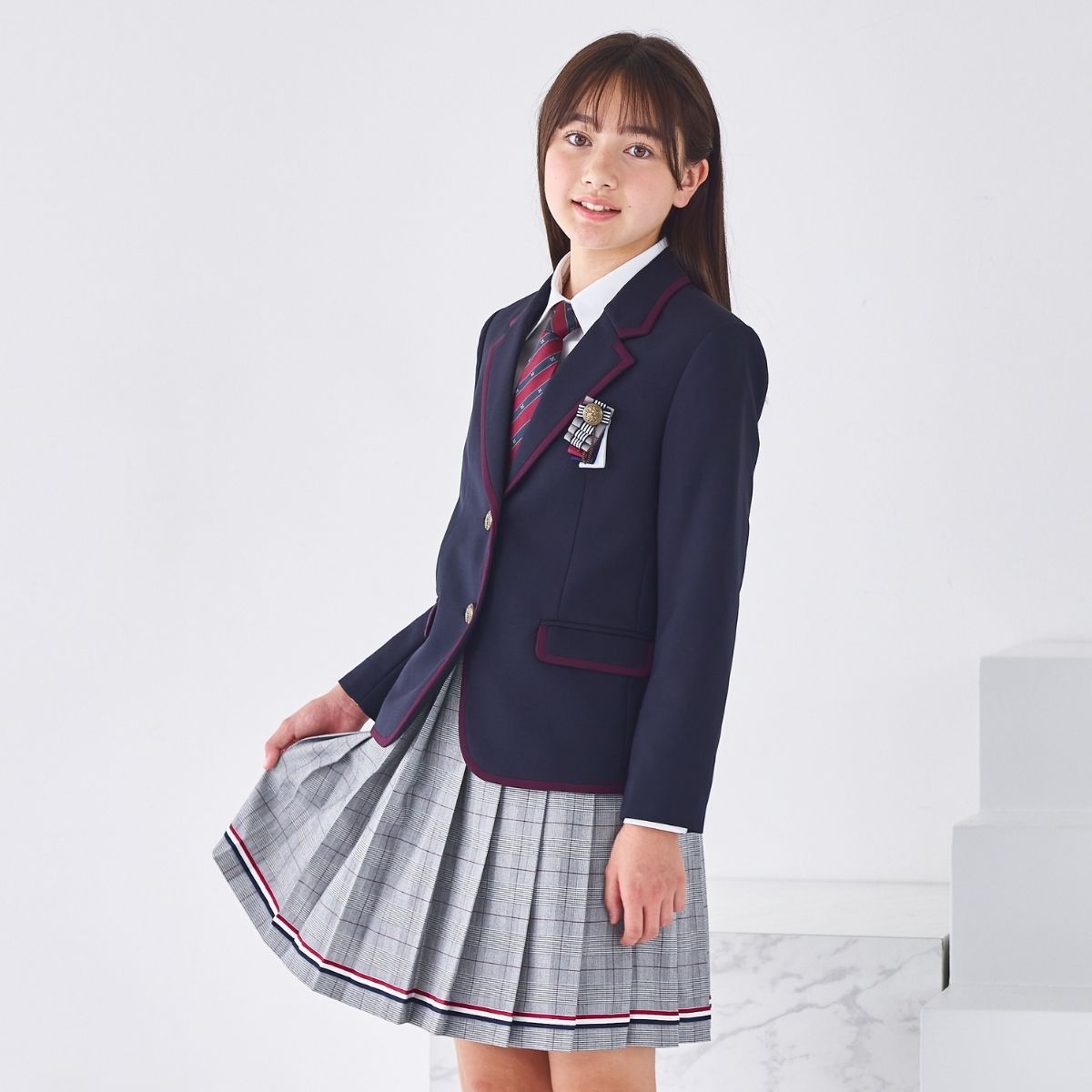 【SALE35%OFF】パイピングジャケットスクールスーツ 150 160 165cm (4901-2597/2471-2555) CHOPINblue/ショパンブルー