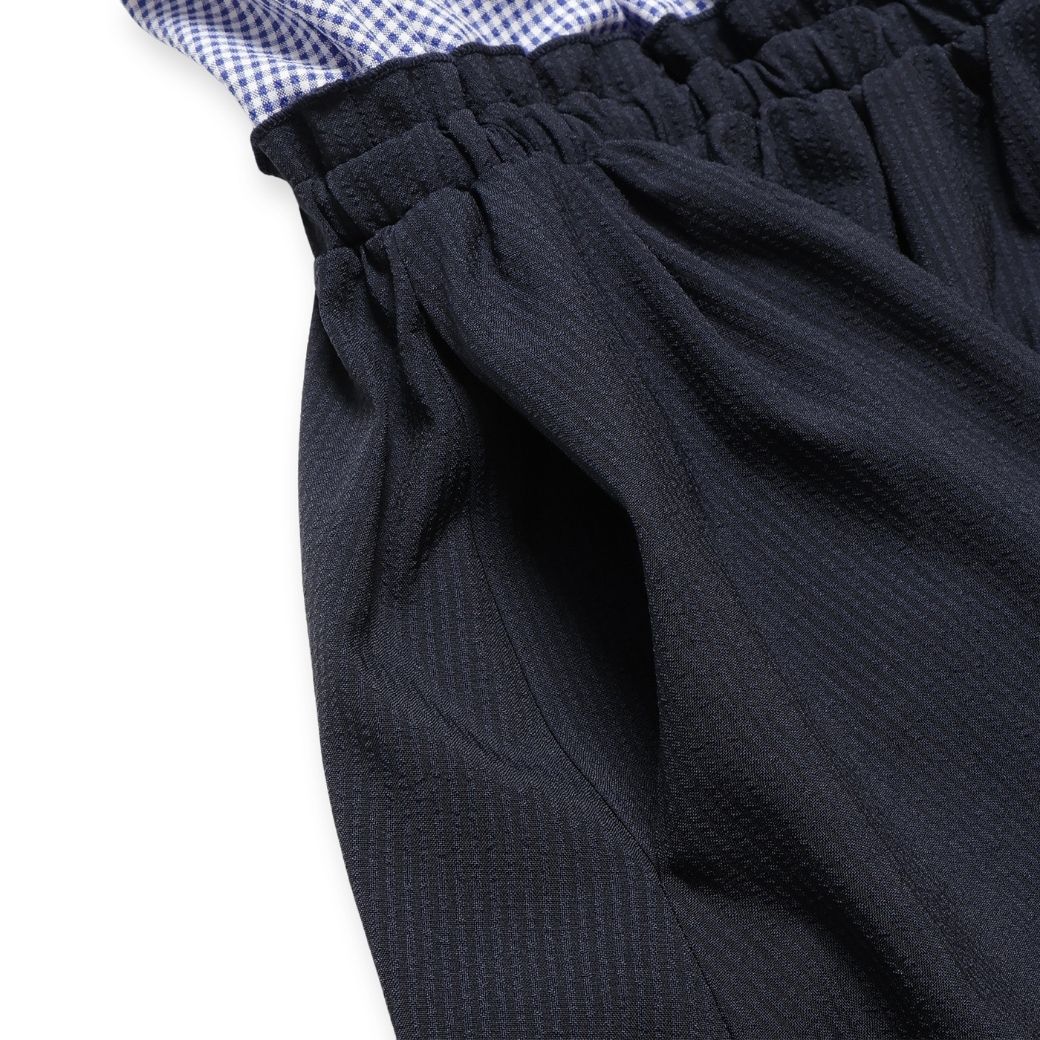 【セール40%OFF】ギンガムチェックケープカラードッキングワンピース 110 120 130cm (2436-7364) CHOPINblue/ショパンブルー