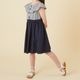 【SALE50％OFF】ギンガムチェックケープカラードッキングワンピース 110 120 130cm (2436-7364) CHOPINblue/ショパンブルー