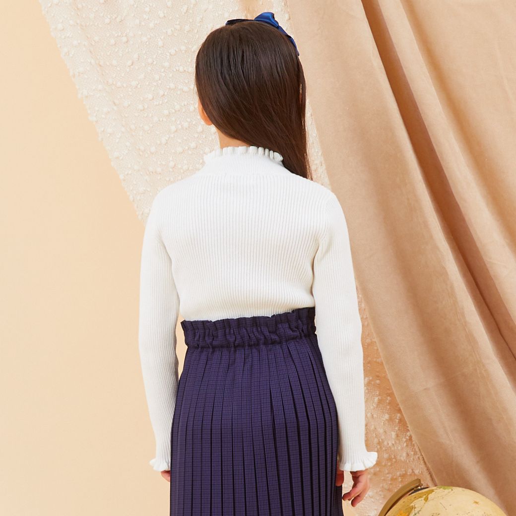 【セール40%OFF】フリルリブニットトップス 100 110 120 130cm (8373-8308) CHOPIN/ショパン