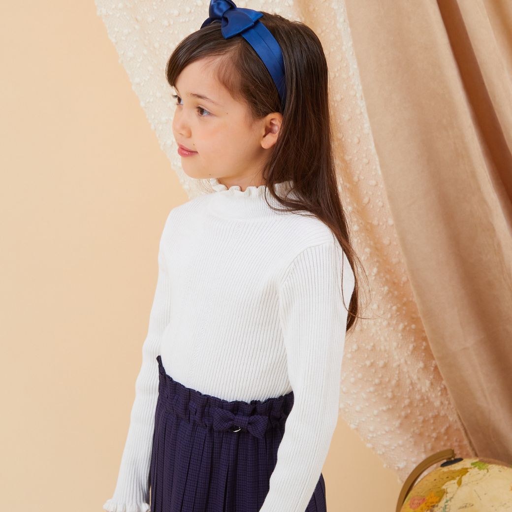 【セール40%OFF】フリルリブニットトップス 100 110 120 130cm (8373-8308) CHOPIN/ショパン