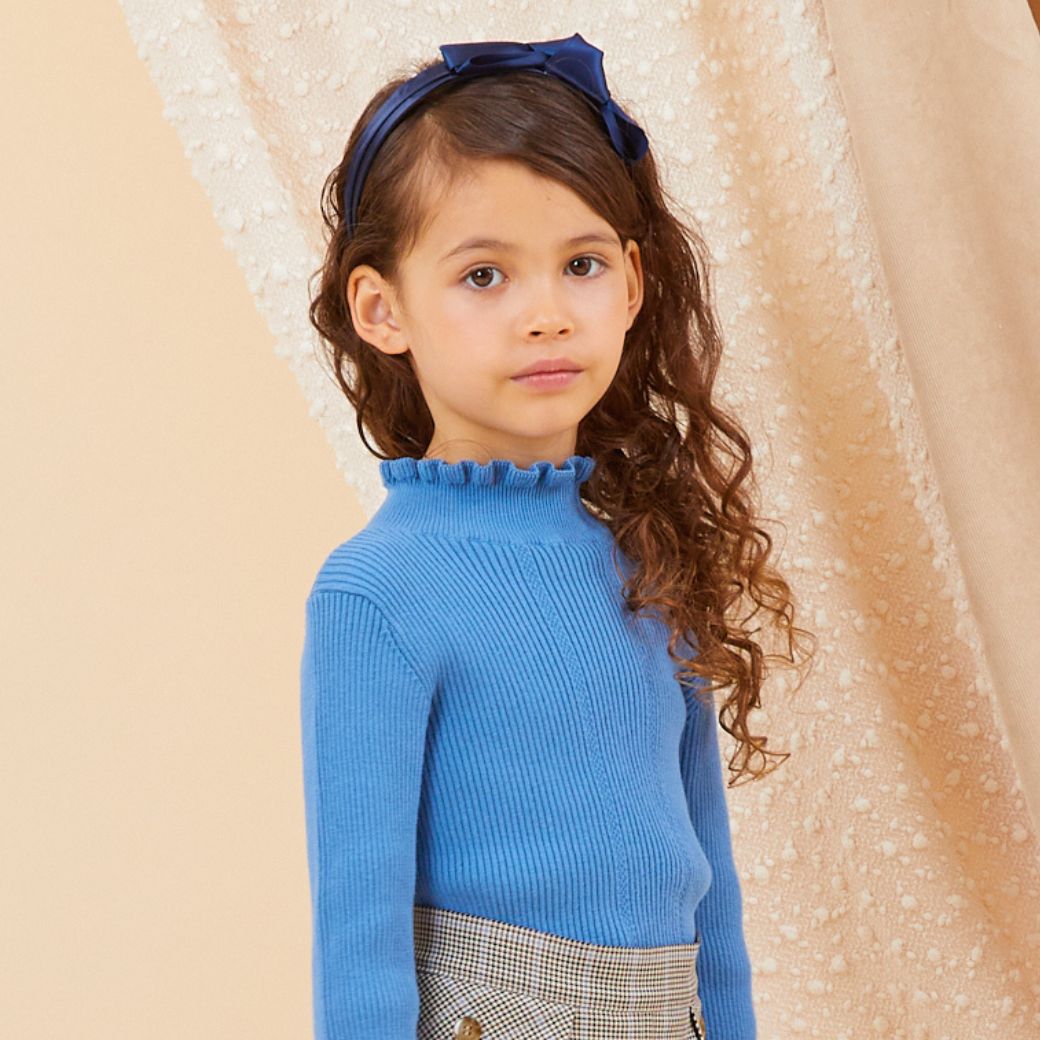 【セール40%OFF】フリルリブニットトップス 100 110 120 130cm (8373-8308) CHOPIN/ショパン