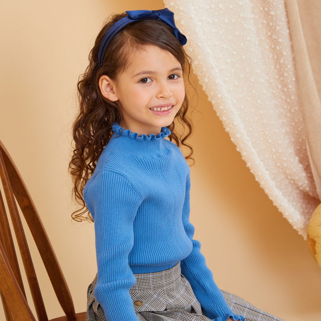 【セール40%OFF】フリルリブニットトップス 100 110 120 130cm (8373-8308) CHOPIN/ショパン