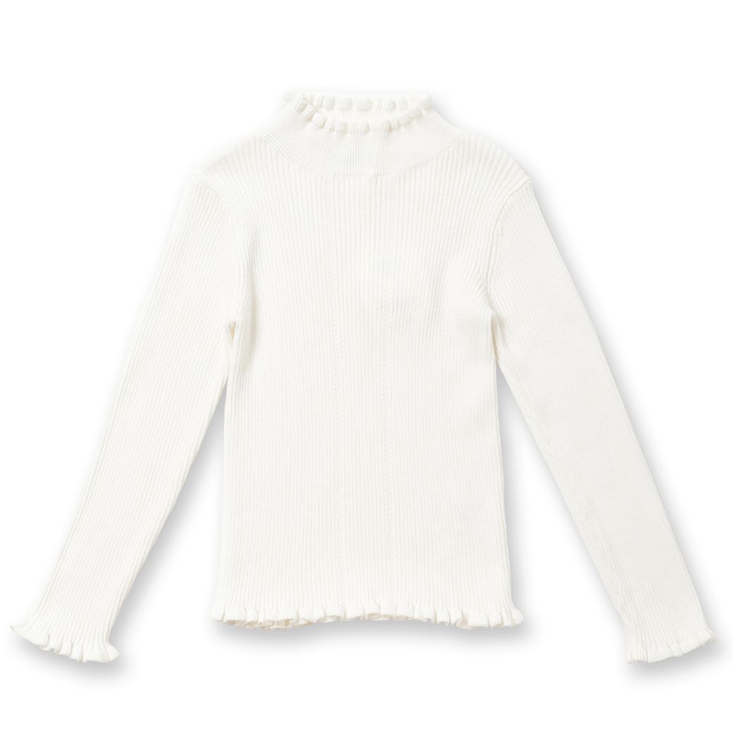 【セール40%OFF】フリルリブニットトップス 100 110 120 130cm (8373-8308) CHOPIN/ショパン