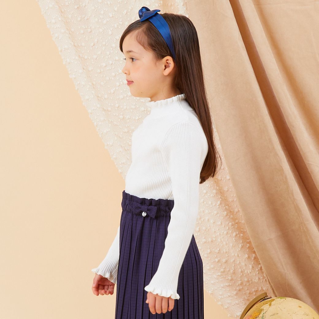 【セール40%OFF】フリルリブニットトップス 100 110 120 130cm (8373-8308) CHOPIN/ショパン