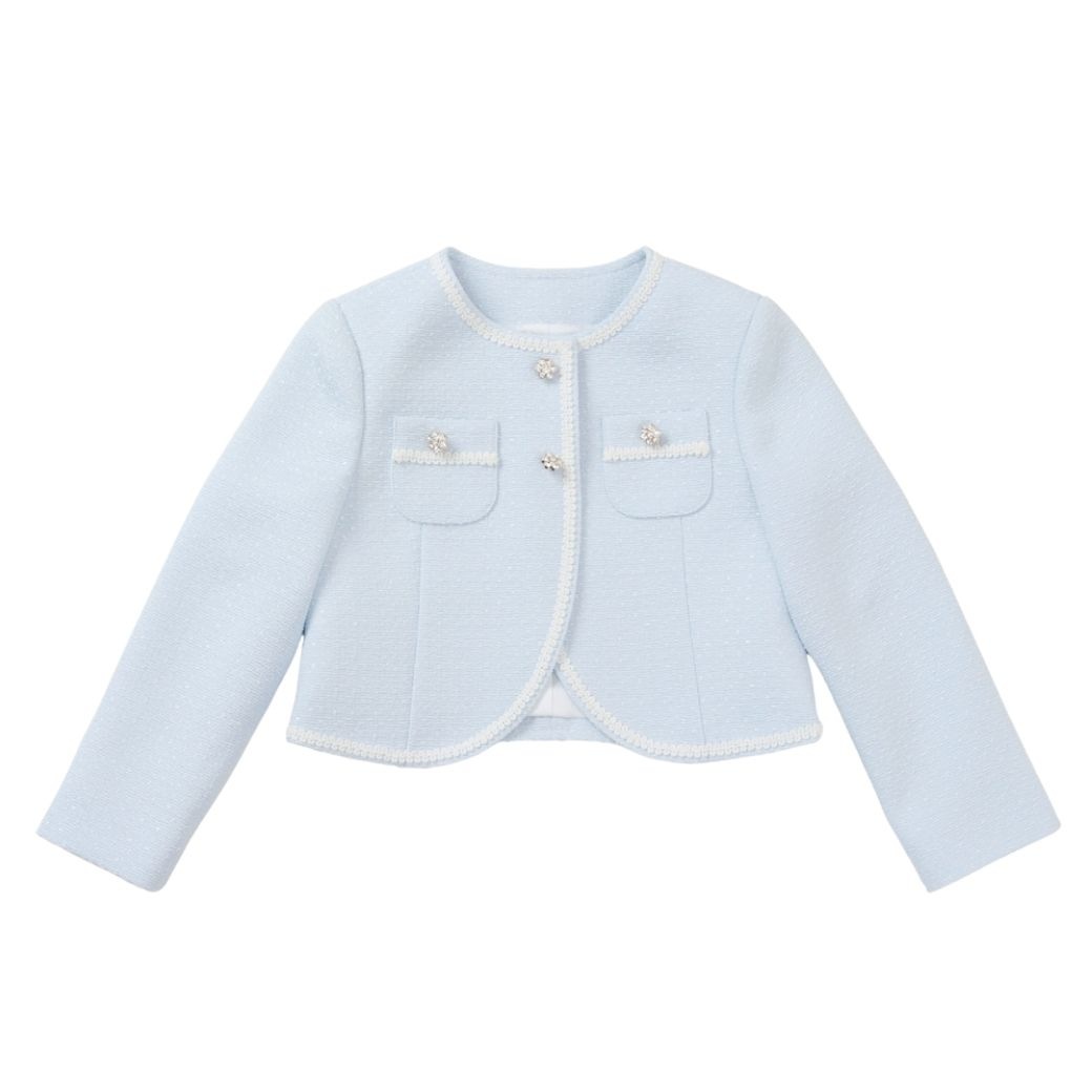 ファンシーツイードスーツ3点セット 110 120 130cm (2571-7312) CHOPIN blue/ショパンブルー