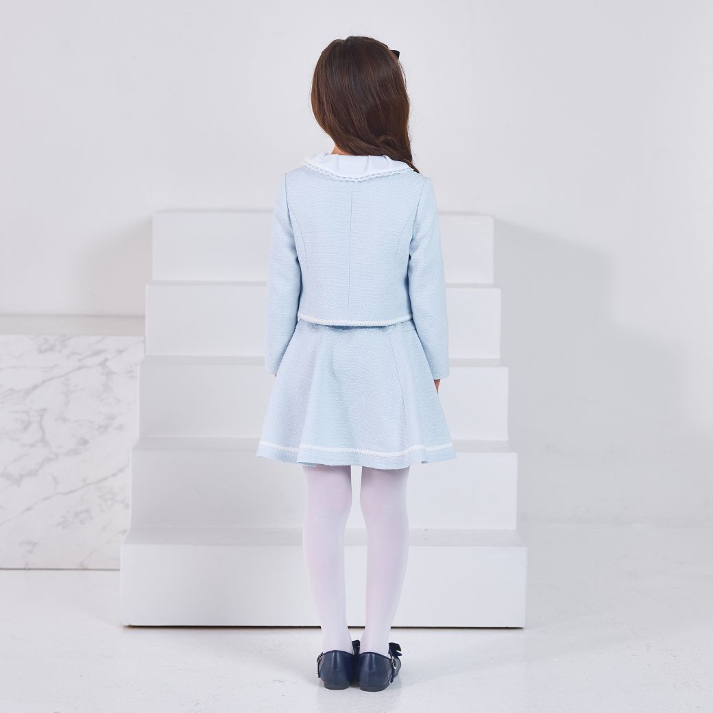 ファンシーツイードスーツ3点セット 110 120 130cm (2571-7312) CHOPIN blue/ショパンブルー