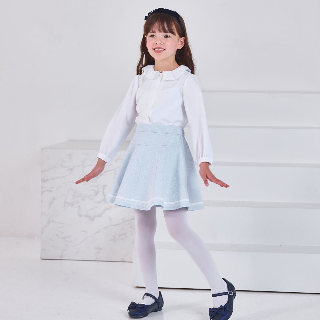 ファンシーツイードスーツ3点セット 110 120 130cm (2571-7312) CHOPIN blue/ショパンブルー