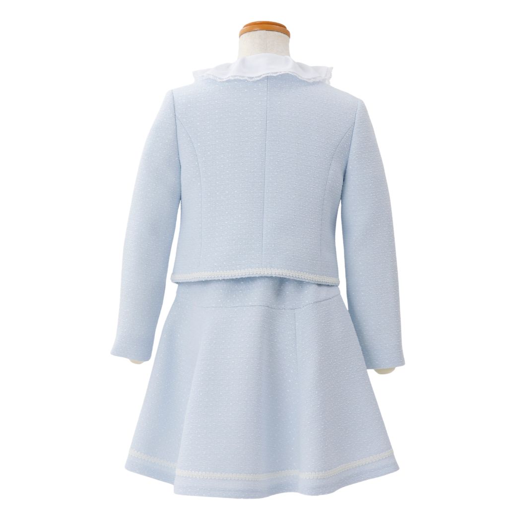 ファンシーツイードスーツ3点セット 110 120 130cm (2571-7312) CHOPIN blue/ショパンブルー