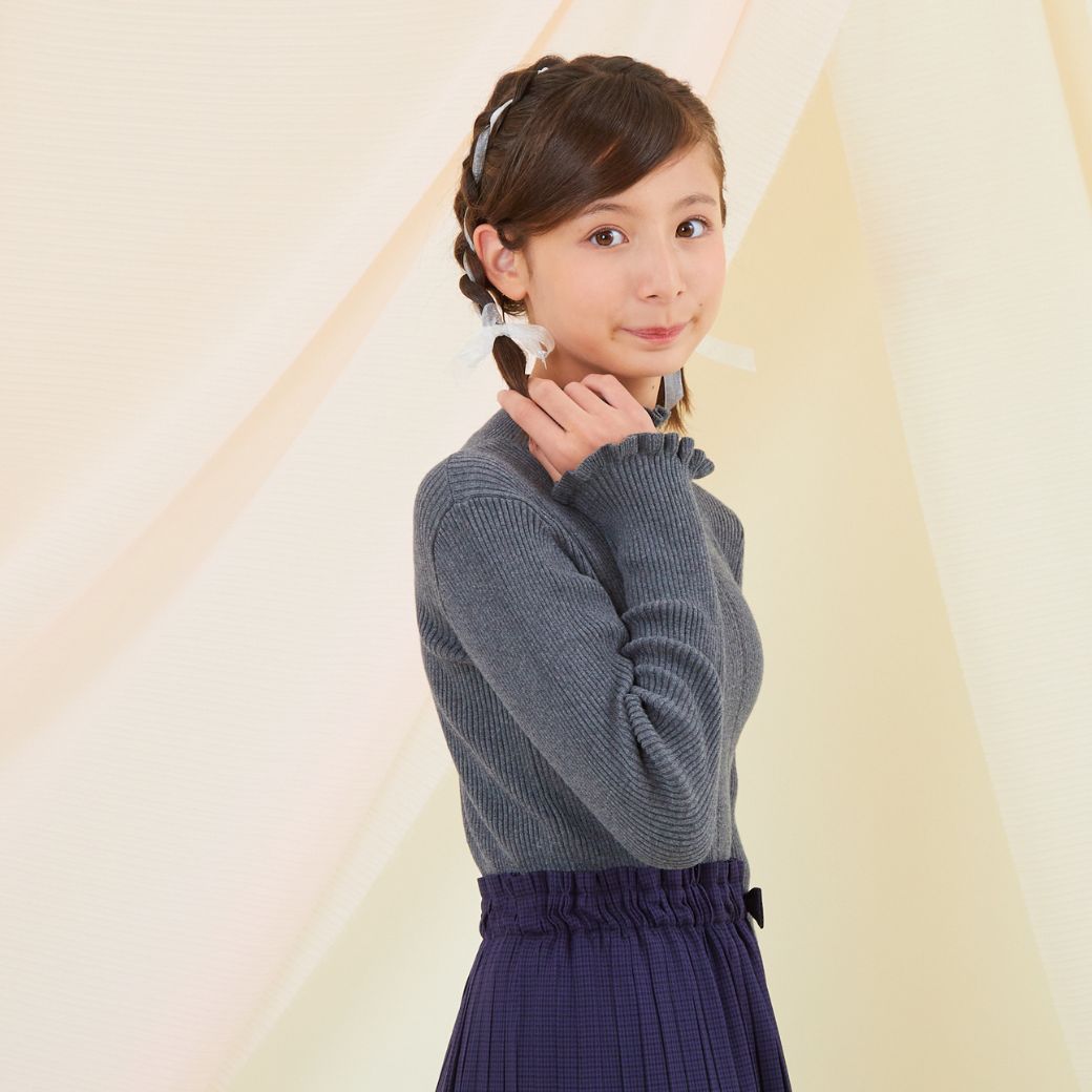 【セール40%OFF】【ジュニア】フリルリブニットトップス 140 150 160cm (8373-8508) CHOPIN/ショパン