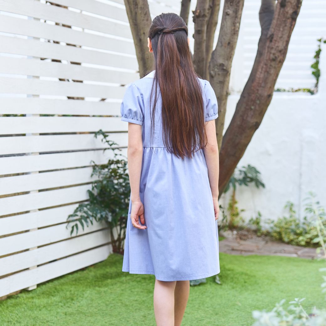 【CLEARANCEセール40%OFF】スカラップミニリボンワンピース <パープルのみ>80 90cm (2536-7100-7300-7500)