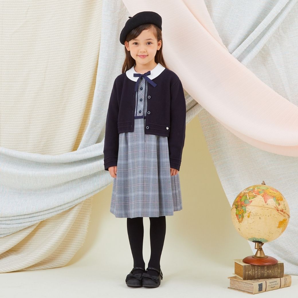 【セール38%OFF】グレンチェックワンピース 100 110 120 130cm (8376-8300) CHOPIN/ショパン