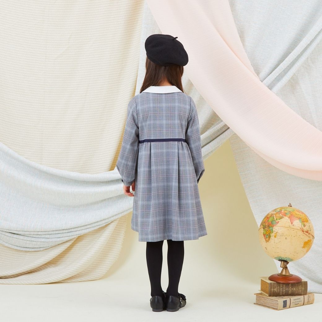 【セール38%OFF】グレンチェックワンピース 100 110 120 130cm (8376-8300) CHOPIN/ショパン