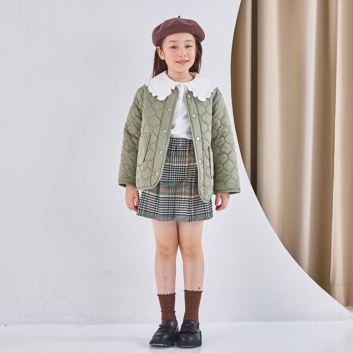 NEW【セール10%OFF】サークルキルトリバーシブルジャケット 110 120 130 140cm (2572-7314) CHOPINblue/ショパンブルー