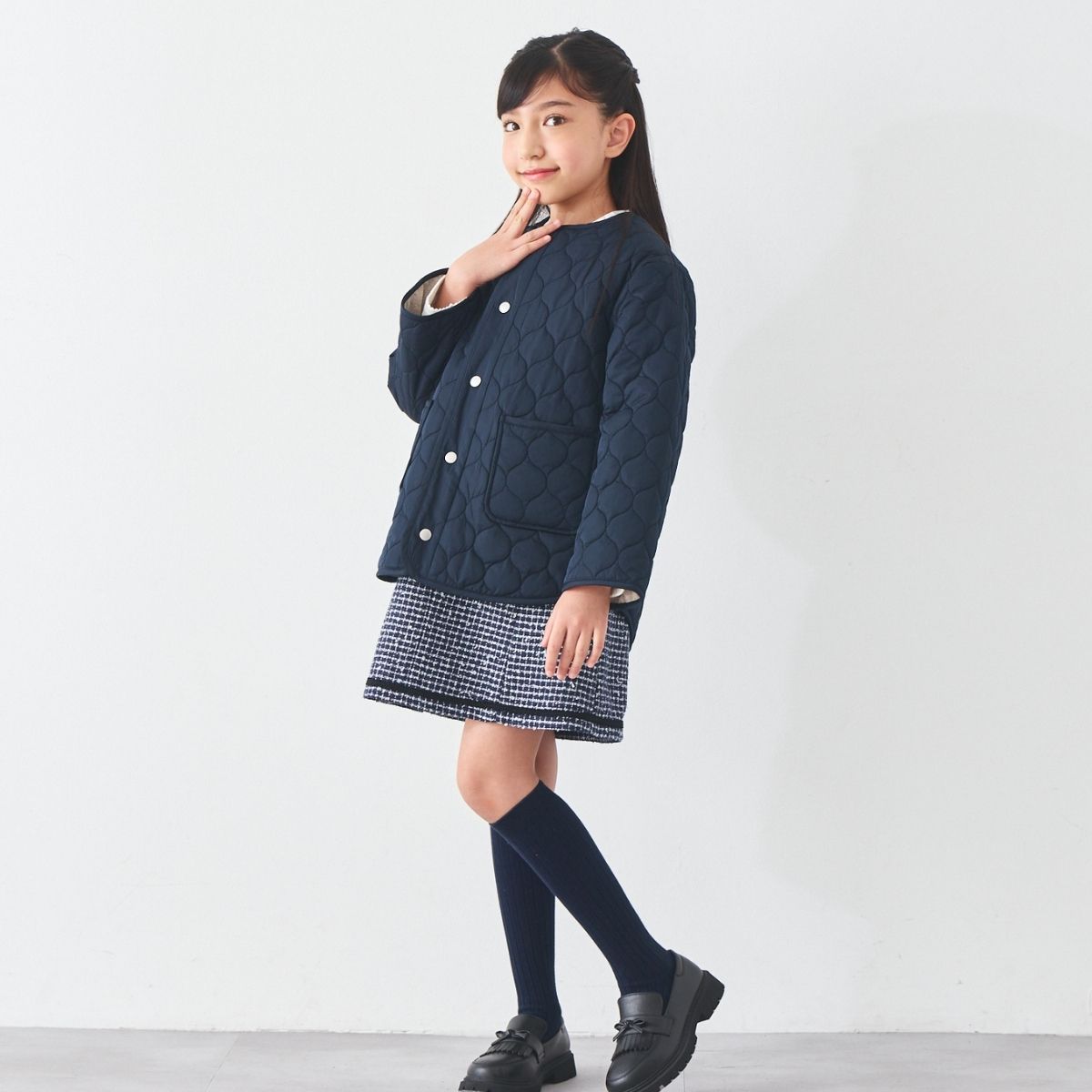 NEW【セール10%OFF】サークルキルトリバーシブルジャケット 110 120 130 140cm (2572-7314) CHOPINblue/ショパンブルー