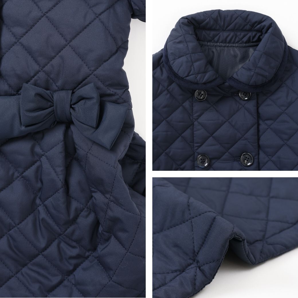 ダイヤキルトWブレストショートコート 100 110 120 130 140cm (2572-7316) CHOPIN blue/ショパン ブルー