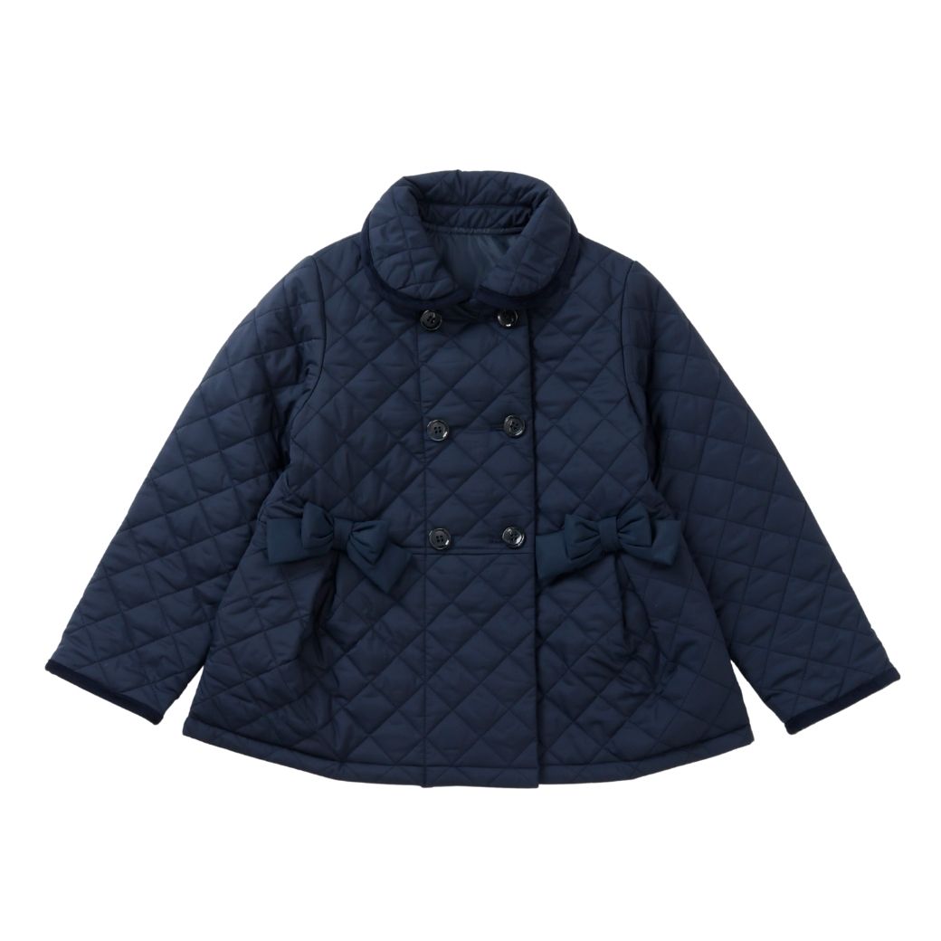 ダイヤキルトWブレストショートコート 100 110 120 130 140cm (2572-7316) CHOPIN blue/ショパン ブルー