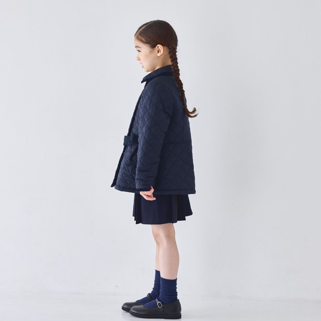 ダイヤキルトWブレストショートコート 100 110 120 130 140cm (2572-7316) CHOPIN blue/ショパン ブルー