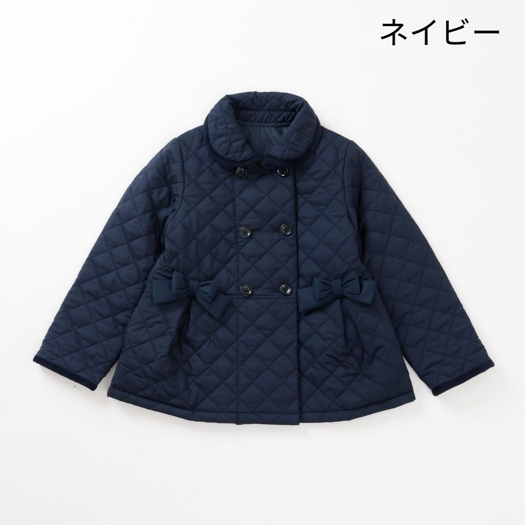 ダイヤキルトWブレストショートコート 100 110 120 130 140cm (2572-7316) CHOPIN blue/ショパン ブルー