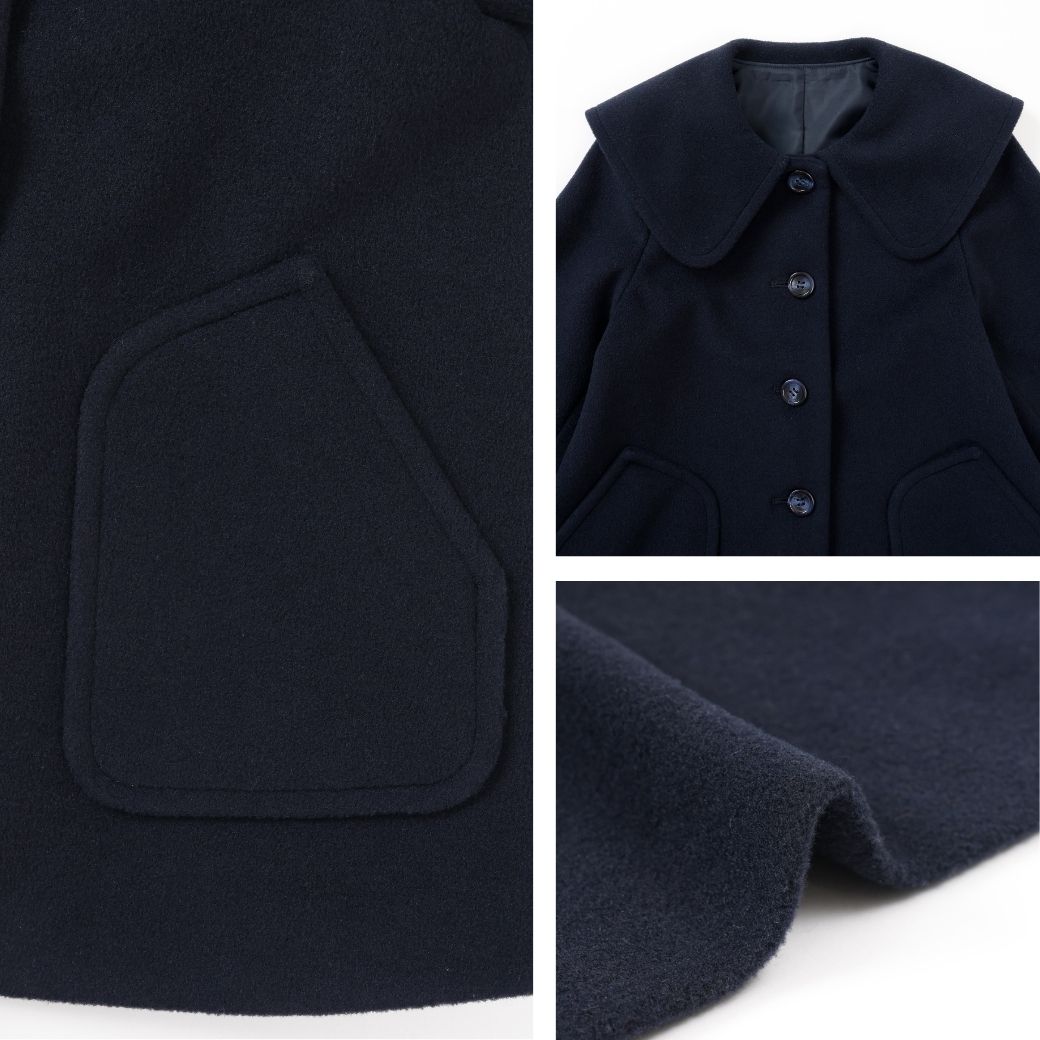 BIGカラーAラインコート 100 110 120 130 140cm (2572-7317) CHOPIN blue/ショパン ブルー