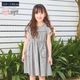 【SUMMERセール30％OFF】【キッズ】ストライプフリルワンピース 110 120 130 140cm (2536-7336) CHOPINblue/ショパンブルー