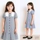 【CLEARANCEセール50％OFF】ビックカラーギンガムチェックワンピース 120 130 140 150 160cm （2536-7506） CHOPINblue/ショパン ブルー