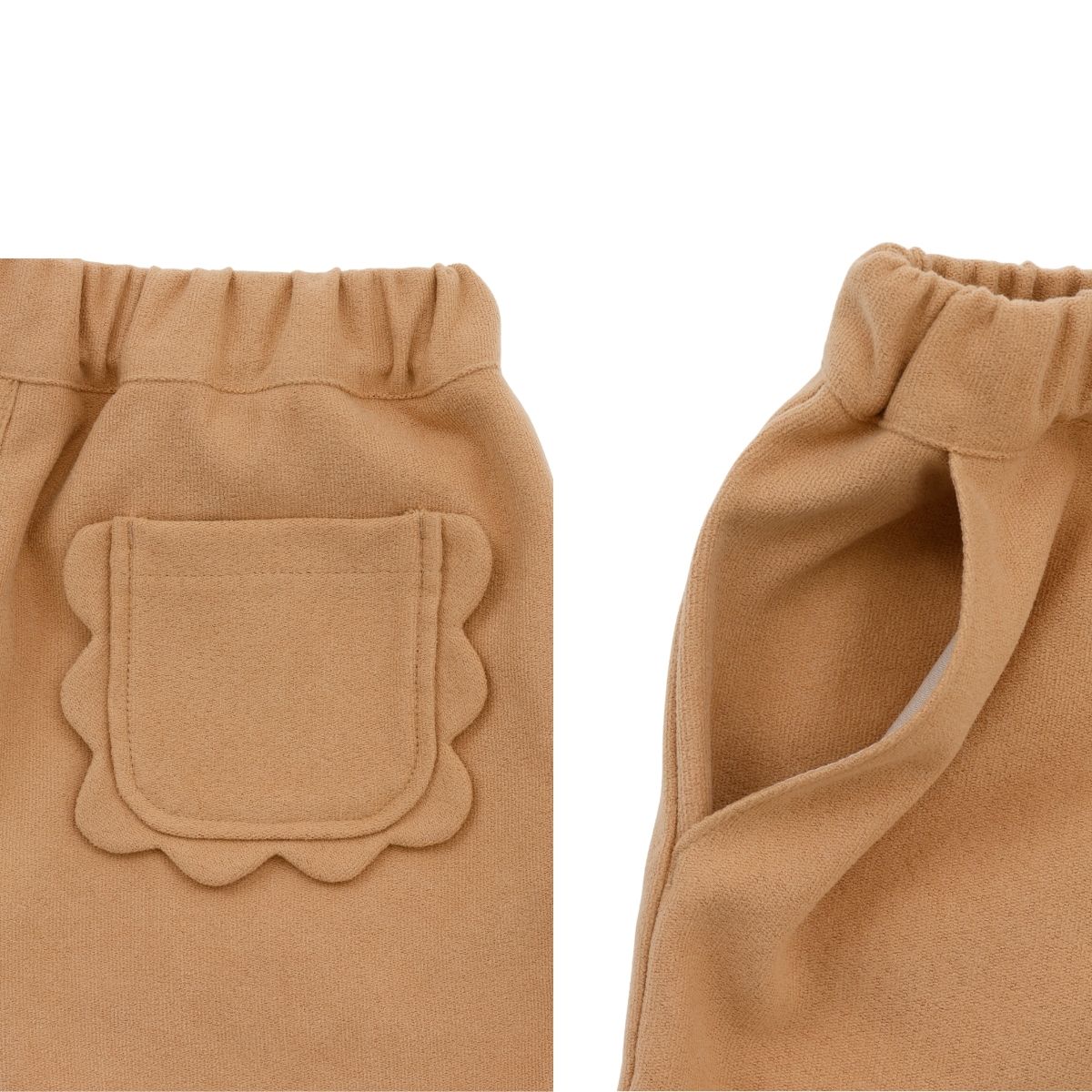 NEW【セール10%OFF】ポリエステルスエードスカラップポケットショートパンツ 110 120 130 140cm (2575-7322) utremi/ユトレミ