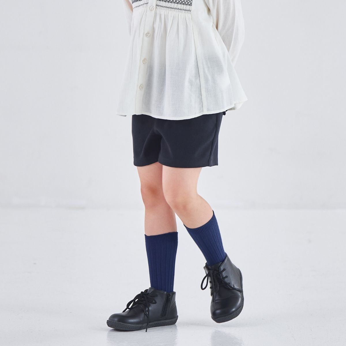 NEW【セール10%OFF】ポリエステルスエードスカラップポケットショートパンツ 110 120 130 140cm (2575-7322) utremi/ユトレミ