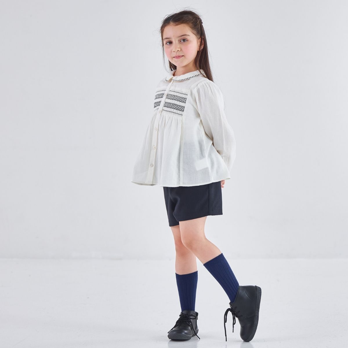 NEW【セール10%OFF】ポリエステルスエードスカラップポケットショートパンツ 110 120 130 140cm (2575-7322) utremi/ユトレミ