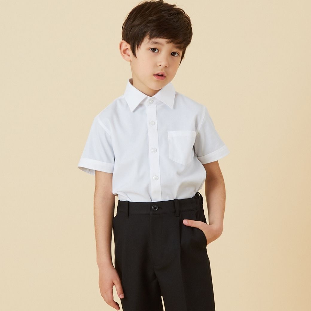 【キッズ】半袖ベーシックシャツ 100 110 120 130cm(2433-5401) CHOPINblue/ショパンブルー
