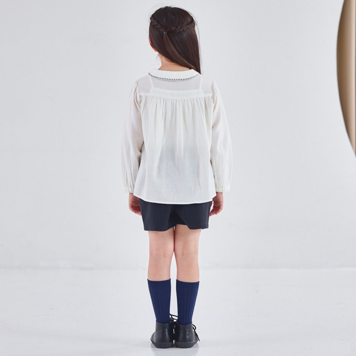 NEW【セール10%OFF】コットン100%スモッキングブラウス 110 120 130 140cm (2573-7323) utremi/ユトレミ