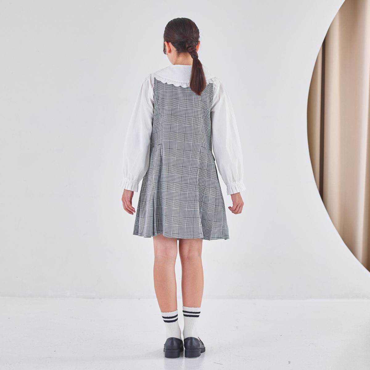 【ジュニア】ジャンパースカート 140 150 160 170cm (2576-7503) CHOPIN blue/ショパンブルー