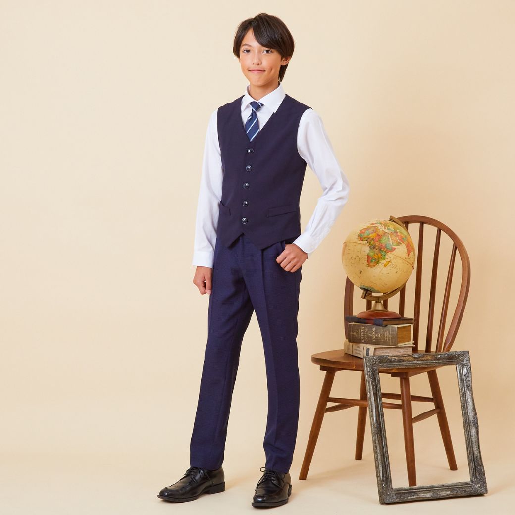 グレンチェックスリーピーススーツセット 7点セット 150 160 170cm