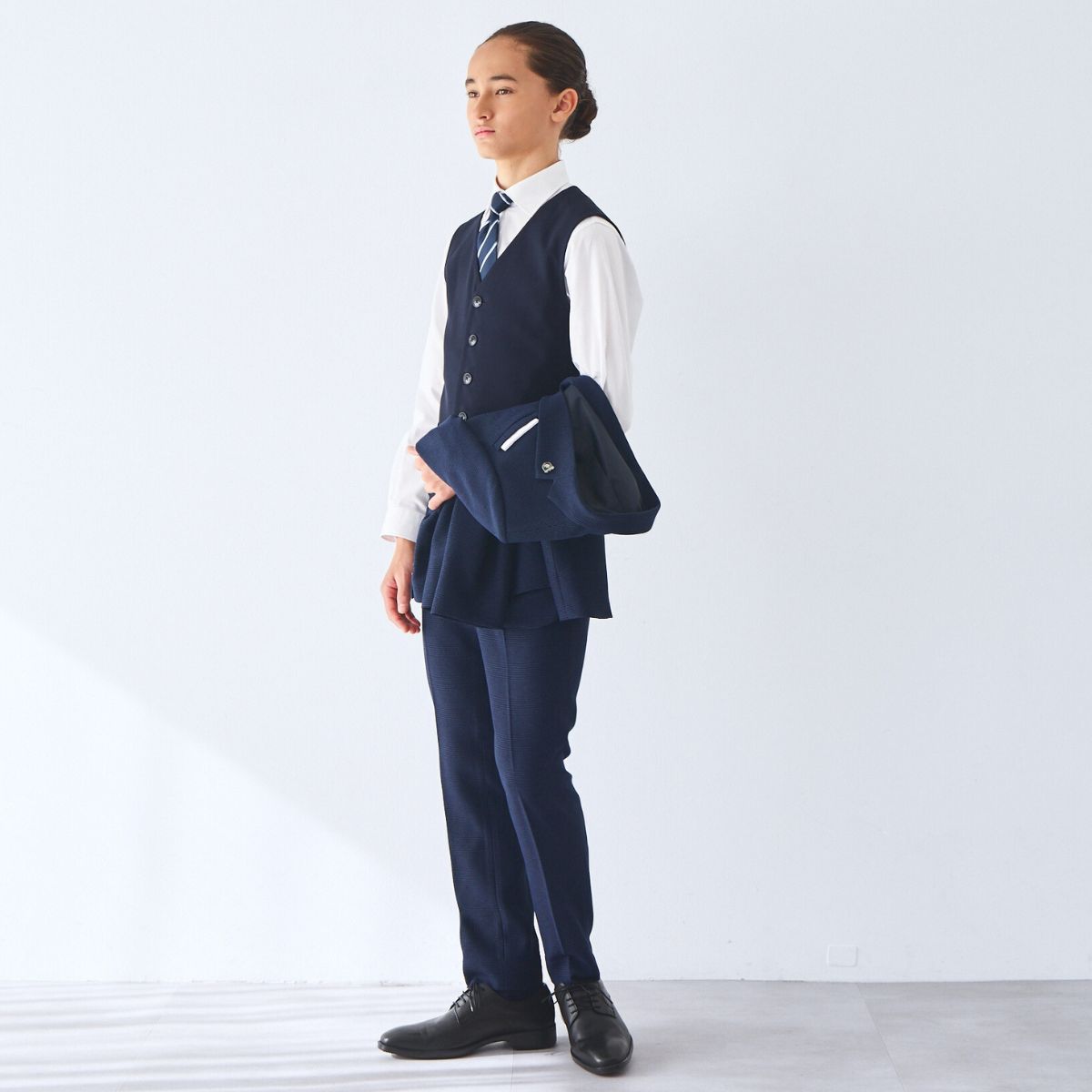 グレンチェックスリーピーススーツセット 7点セット 150 160 170cm