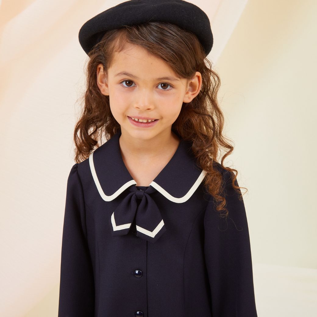 NEW【セール55%OFF】パイピングワンピース 100 110 120 130 140cm (2376-2356) CHOPINblue/ショパン ブルー