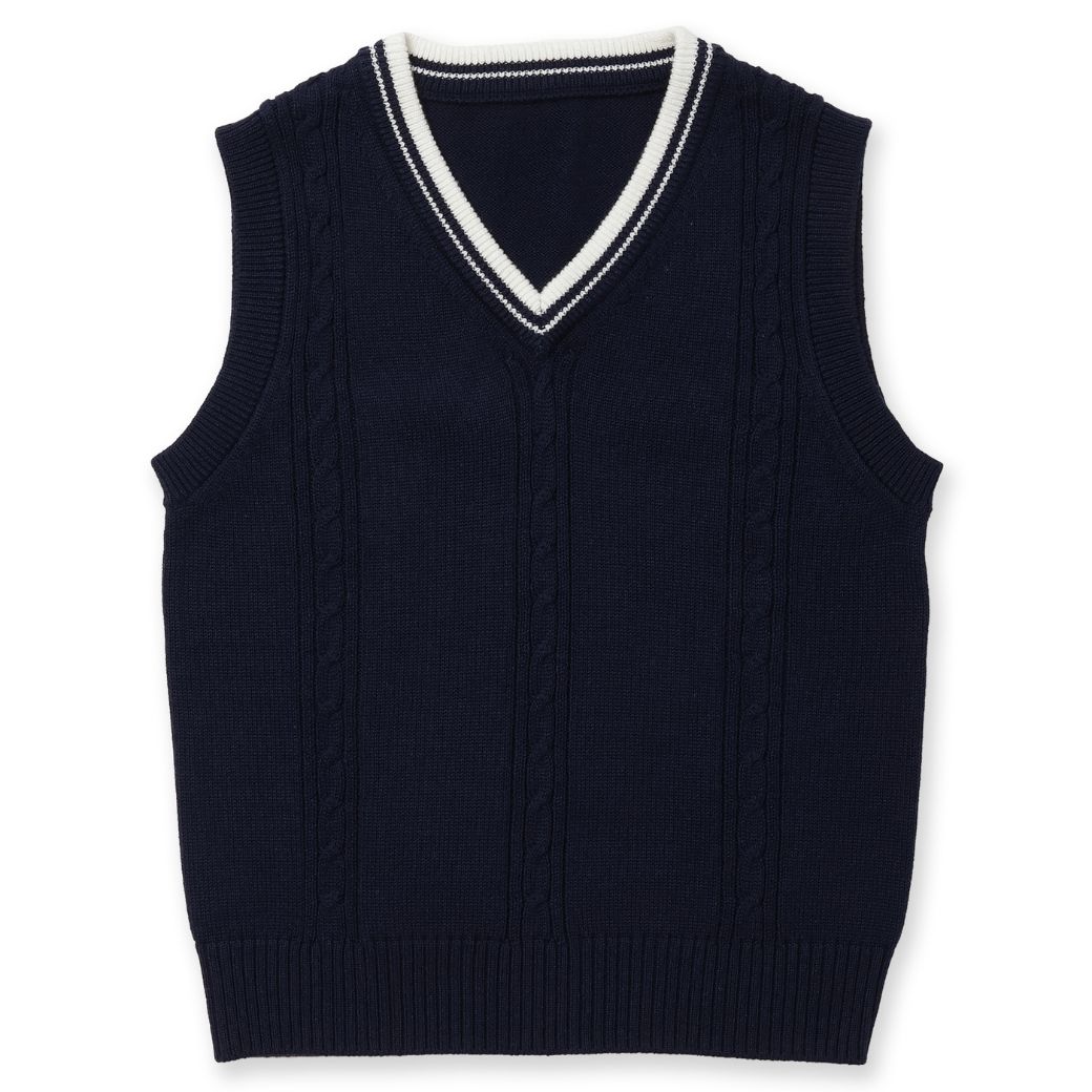 チルデンニットベスト 110 120 130cm (2377-5460 ) CHOPINblue/ショパン ブルー