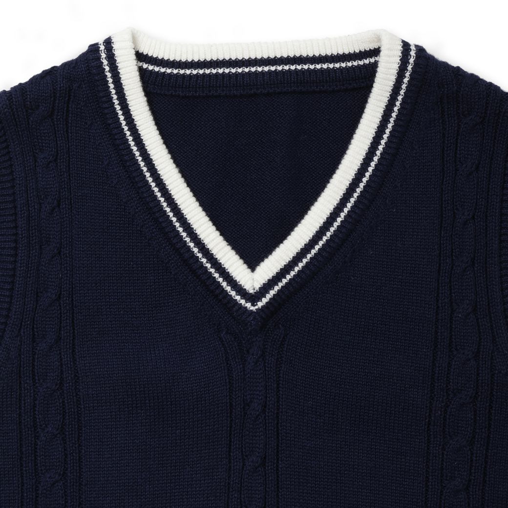 チルデンニットベスト 110 120 130cm (2377-5460 ) CHOPINblue/ショパン ブルー