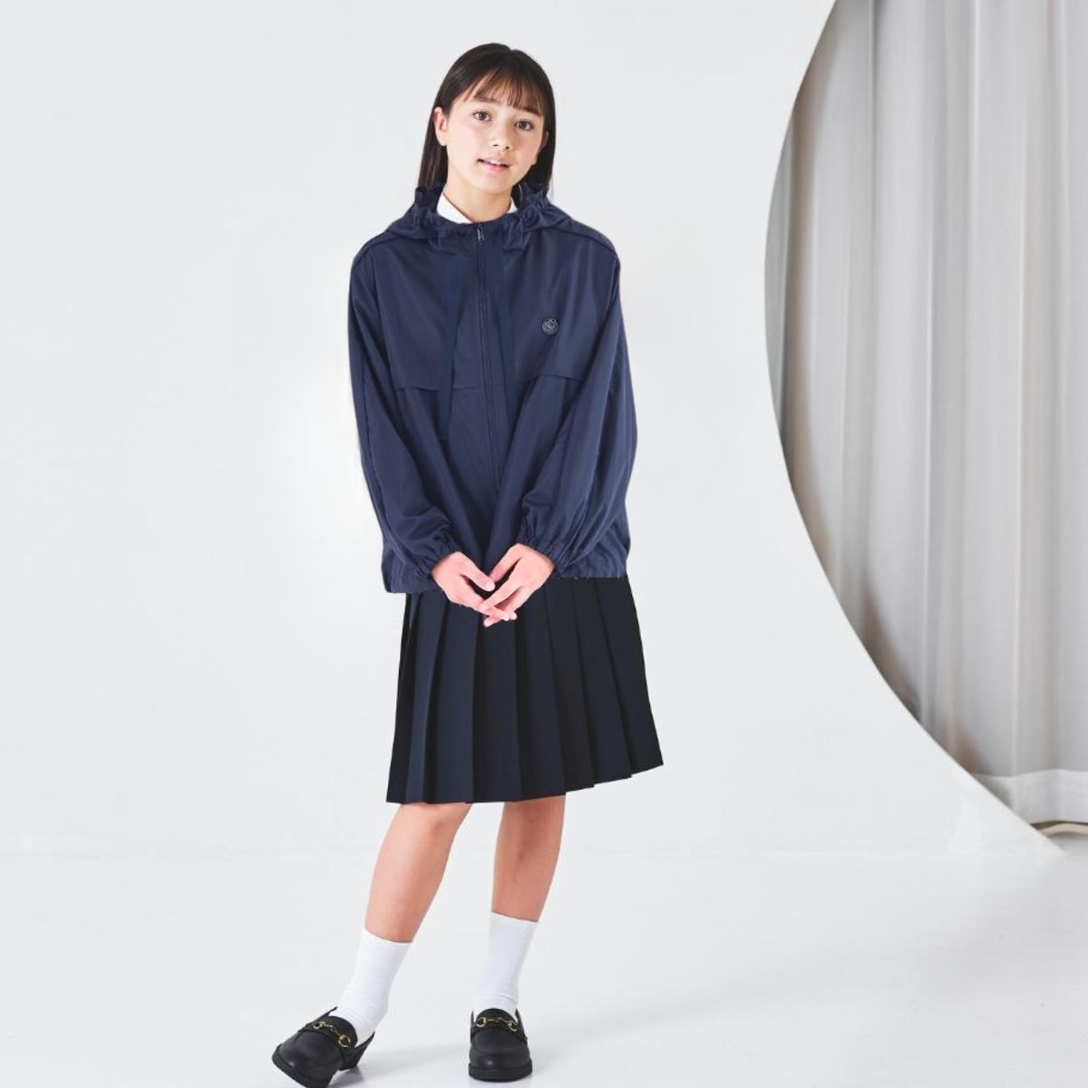 【WINTER SALE10%OFF】ドロストライトブルゾン 140 150 160cm (2572-2527) CHOPIN blue/ショパンブルー