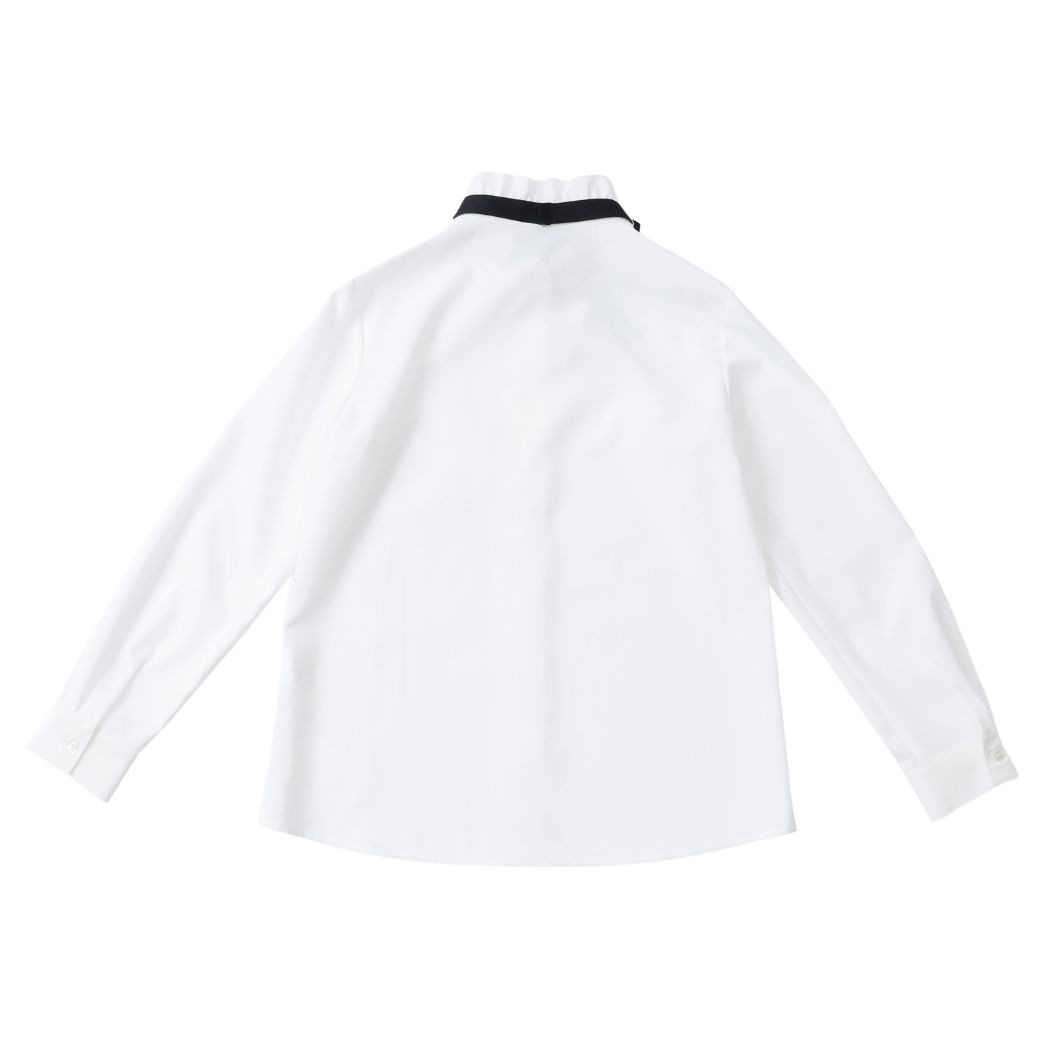 【TIMEセール10%OFF】ボウタイブラウス 150 160 170cm (2473-7549) CHOPINblue/ショパンブルー